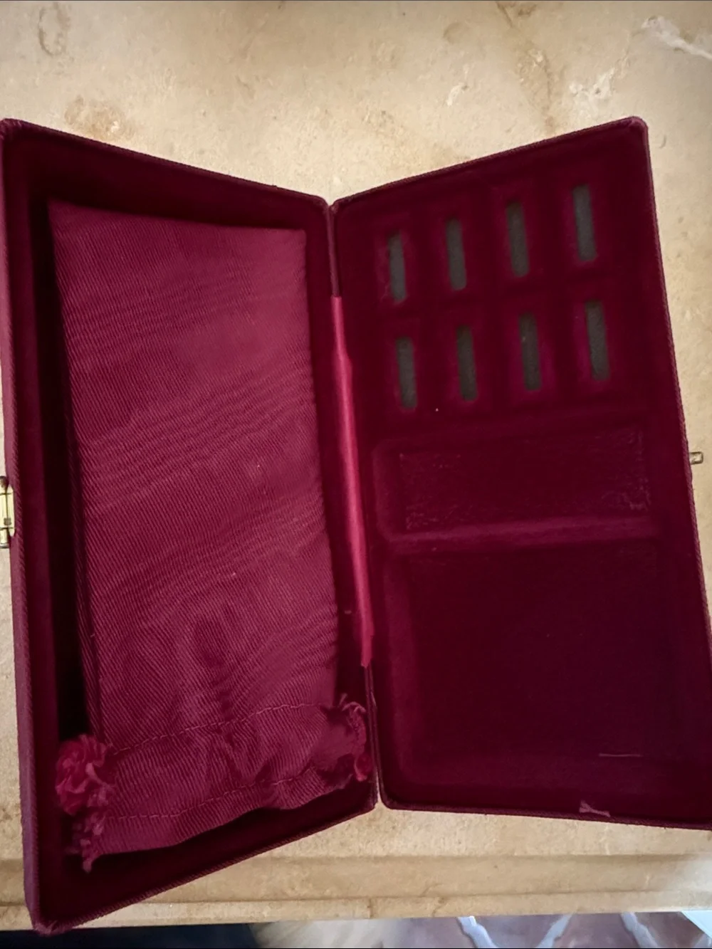 Women's Burgundy Jewelry Organizer Case